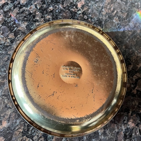 Vintage Blue and Gold Dahr Decorative Tin - Picture 4 of 6